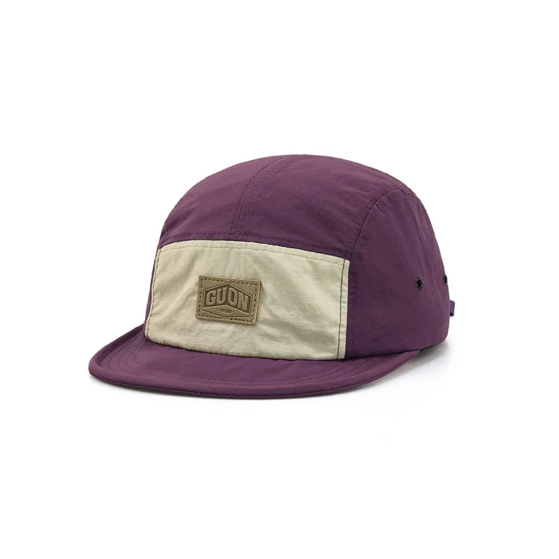 Zomerse, dunne, ademende en sneldrogende baseballpet voor mannen en vrouwen, voor outdooravonturen en bescherming tegen de zon, met korte klep en 5 flappen, geschikt voor wandeltochten