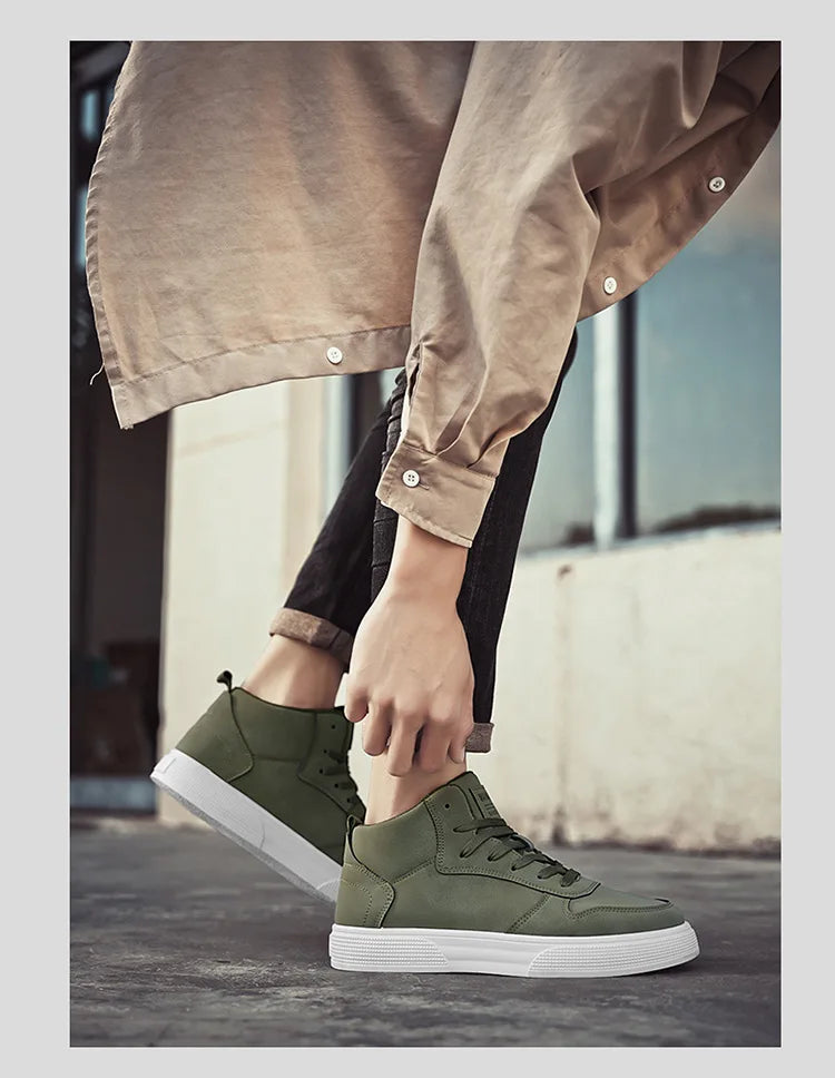 Men's Skateboarding Shoes 48 High Top Casual Sneakers Breathable Street Shoes Flats Shoes Lace Up Walking Shoes Men's Shoes