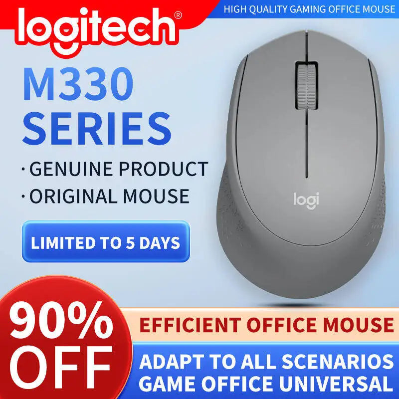 Logitech M330 Professionelle Büromaus, kompakt, leise, leicht zu transportieren, angenehm in der Handhabung und speziell entwickelt1