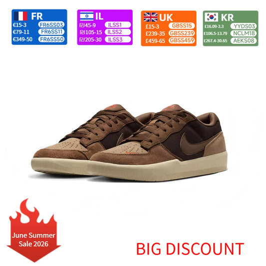 Nike SB Force 58 Unisex Skateboarding Shoes Durable Suede Upper Classic Retro Skate & Casual Wear Comfort Sneakers DV5477-201