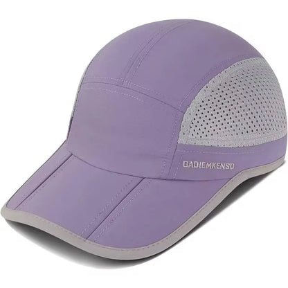 GADIEMKENSD Hitro sušeče se zložljive prenosne bejzbolske kape za moške, poletne z motivom morskih valov, vezenje, unisex športne sončne kape, kapice s snapback zapenjanjem