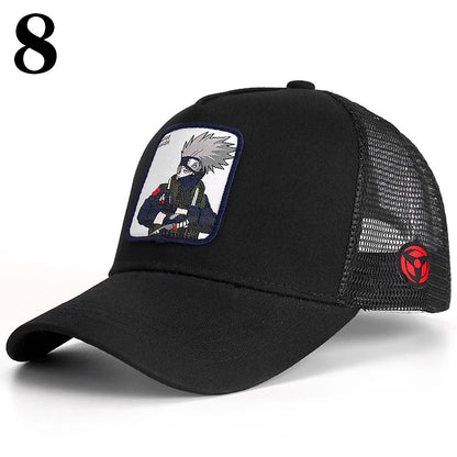 Dragon Ball DRAGONBALL síťovaná čepice, kreslená síťovaná čepice, pánská a dámská baseballová čepice, módní čepice s nášivkou, trucker čepice