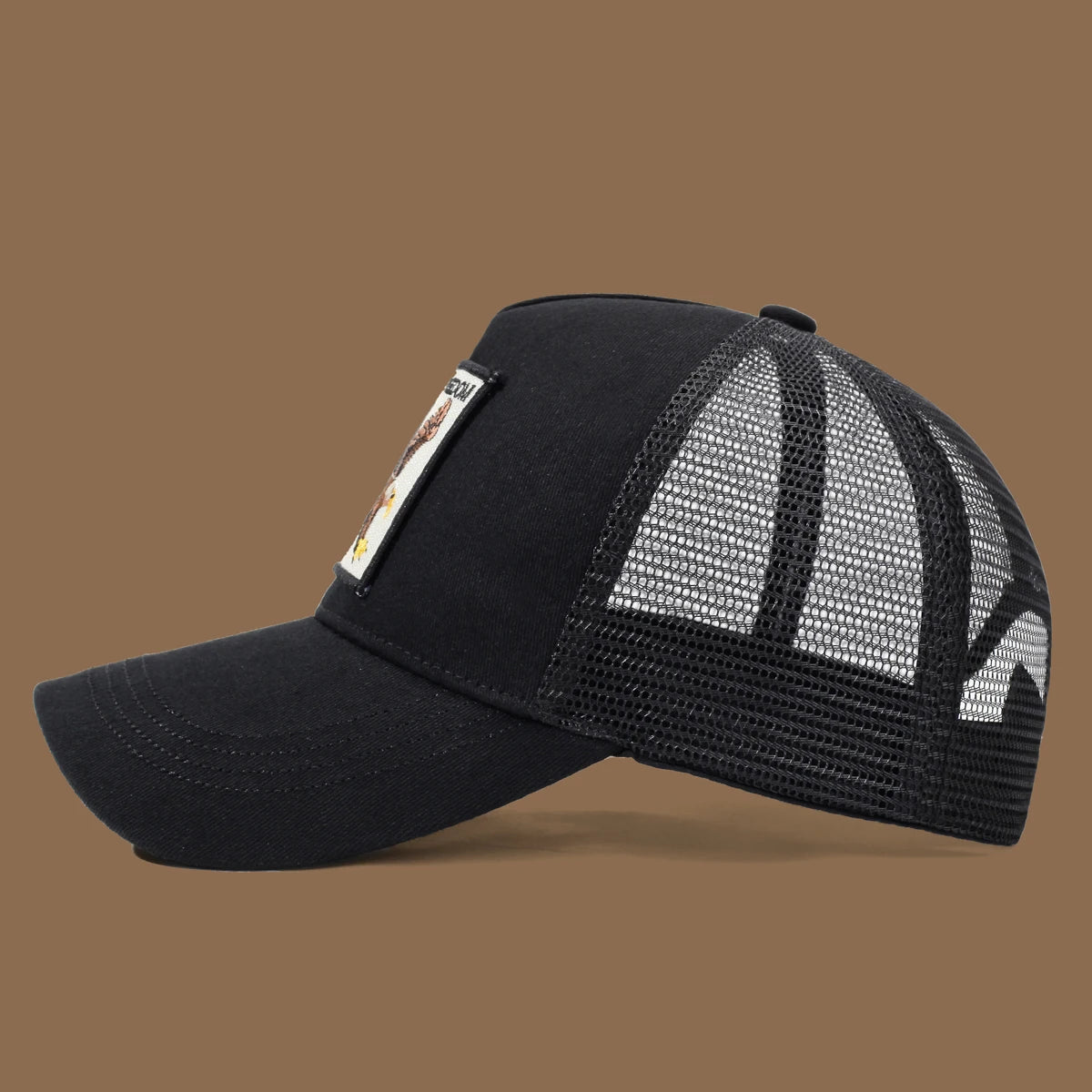 Gorra de camionero unisex con águila bordada y aplique: ideal para el día a día, para hacer deporte y como protección solar