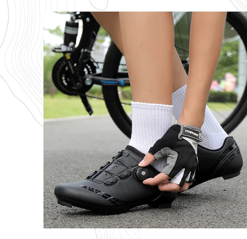 Men Cycling Shoes Road Bikes Women Racing Competition Self-Locking Speed Cycling Sports Shoes Women Spd Cleats Cycling Shoes