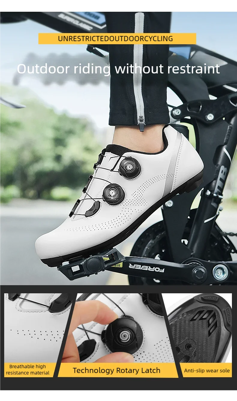 Cycling Sports Shoes, MTB Men's Mountain Bike Shoes, Racing Shoes, Off-Road Mountain Bike Pedal Cycling Shoes, Mountain Competition