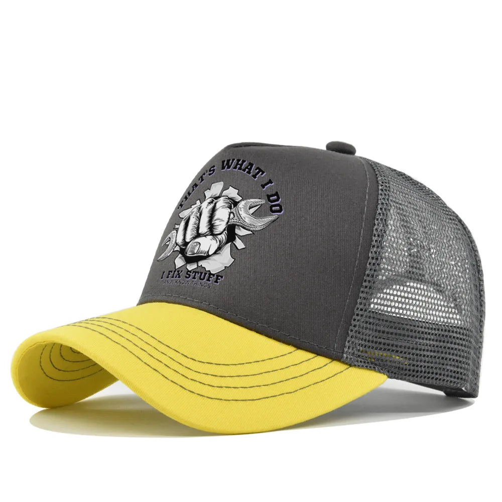 Gorra de béisbol de moda para primavera-verano, de malla estampada y transpirable, con logotipo personalizado para hombres, mujeres y parejas; gorra con visera, casquette.