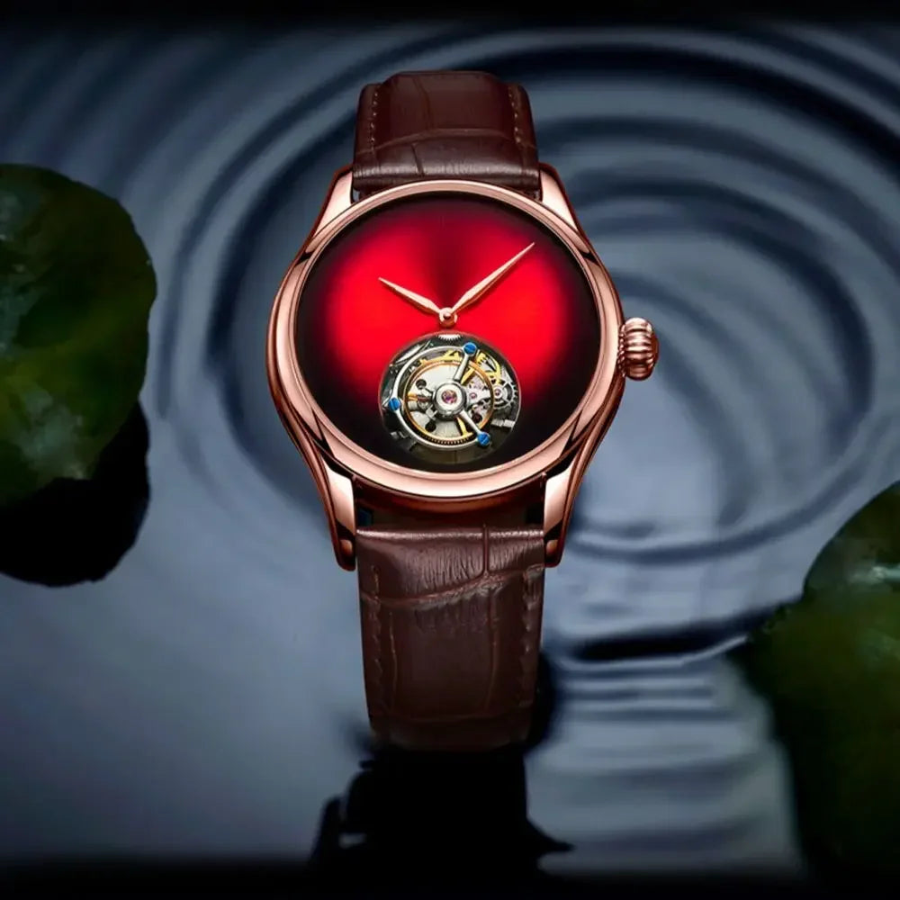 AESOP Flying Tourbillon Skeleton Watch For Men Mechanical Waterproof Mens Watches Top Brand Luxury Movement Stainless Steel 2025