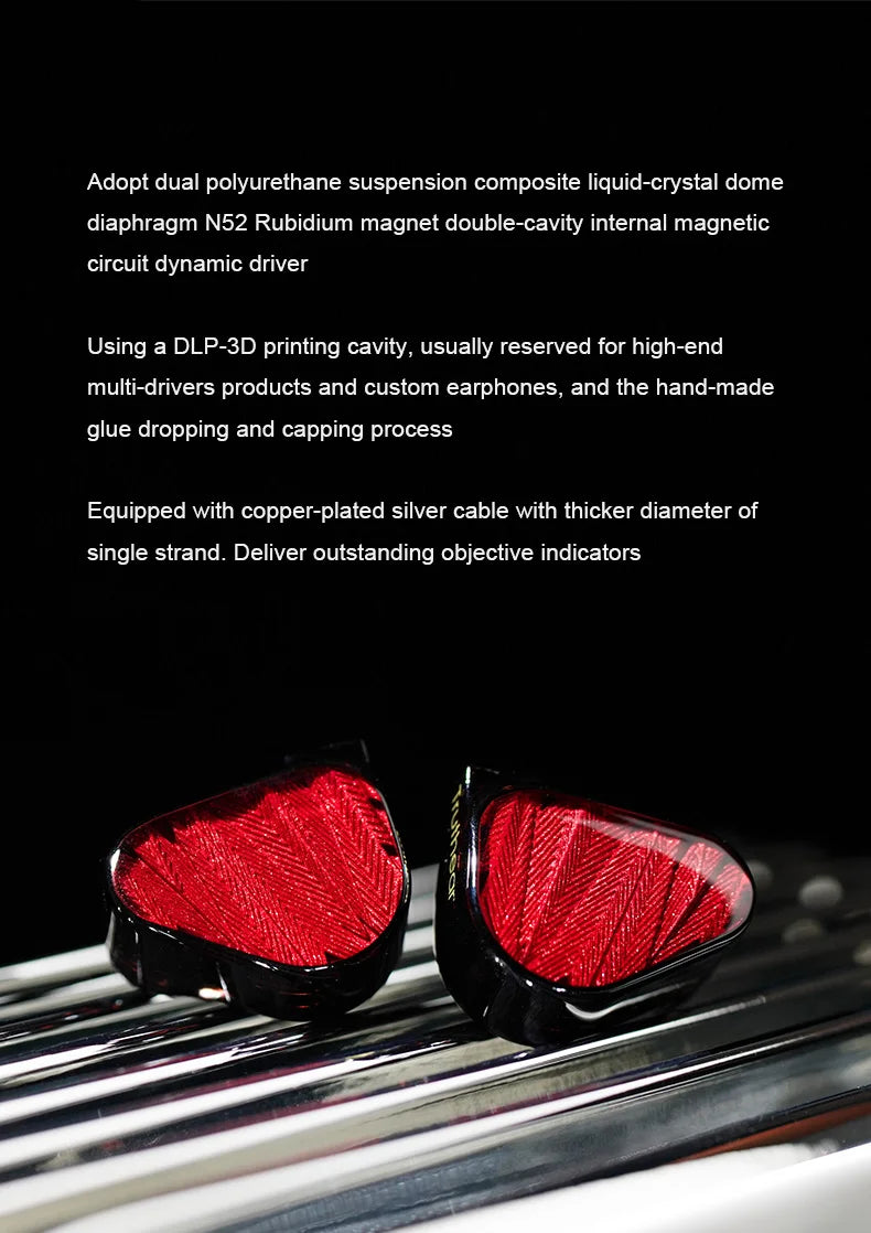 TRUTHEAR x Crinacle ZERO:RED kabelgebundene audiophile In-Ear-Kopfhörer mit dualem dynamischem Treiber, 0.78 2Pin HiFi-Kopfhörer