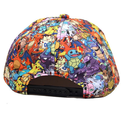 Pokémon-baseballkasket, Pikachu-hat, Pokémon-cosplay-hiphop-kasket til piger, drenge, børn, anime-figurer, legetøj, gave, tegneseriehat