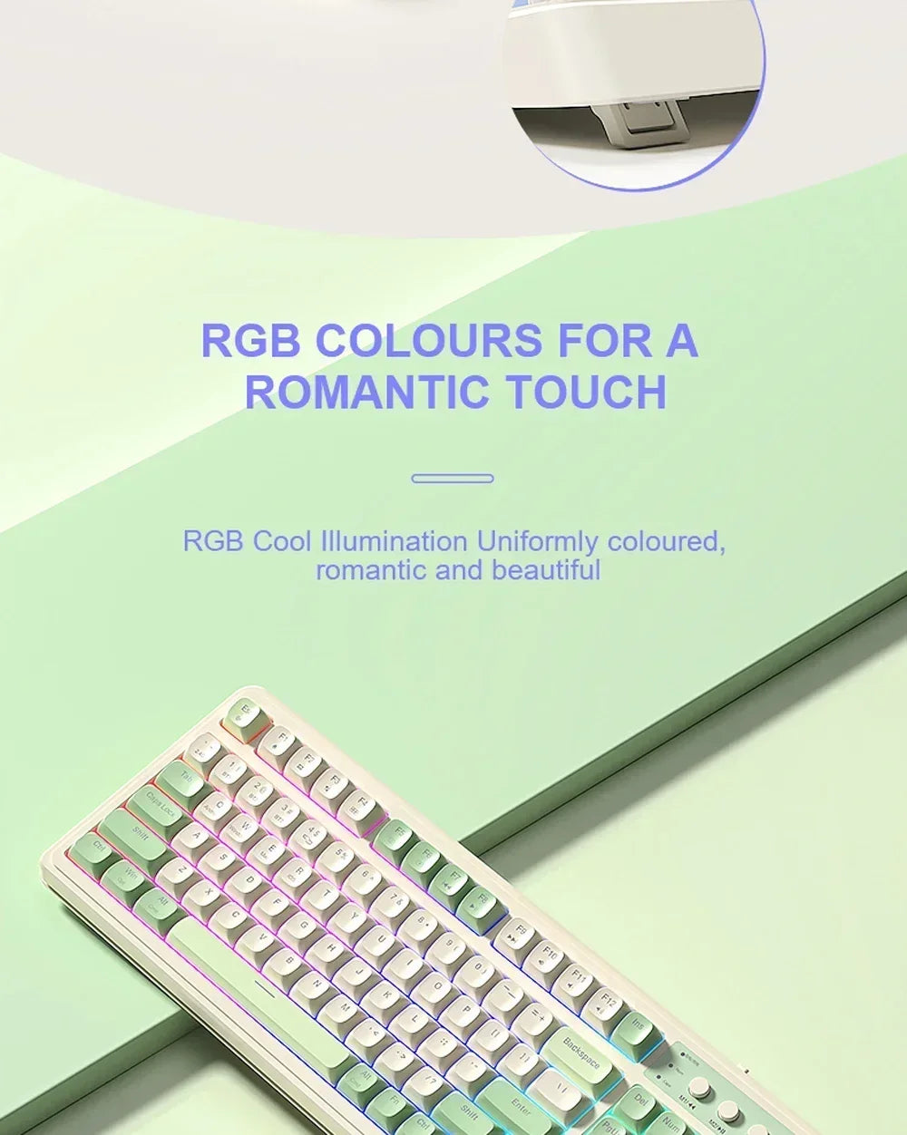 AULA S99 Keyboard 3-Mode Wireless Bluetooth Wired RGB Ergonomic 99-Key Typing Mute Gaming Keyboard Custom PC Accessories Gifts