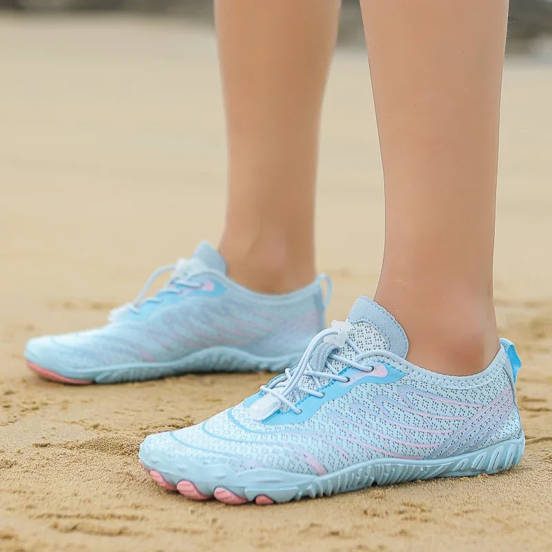 Quick Dry Aqua Shoes for Men Women Breathable Non-slip Water Sneakers Barefoot Soft Sole Wading Footwear for Swimming Beach