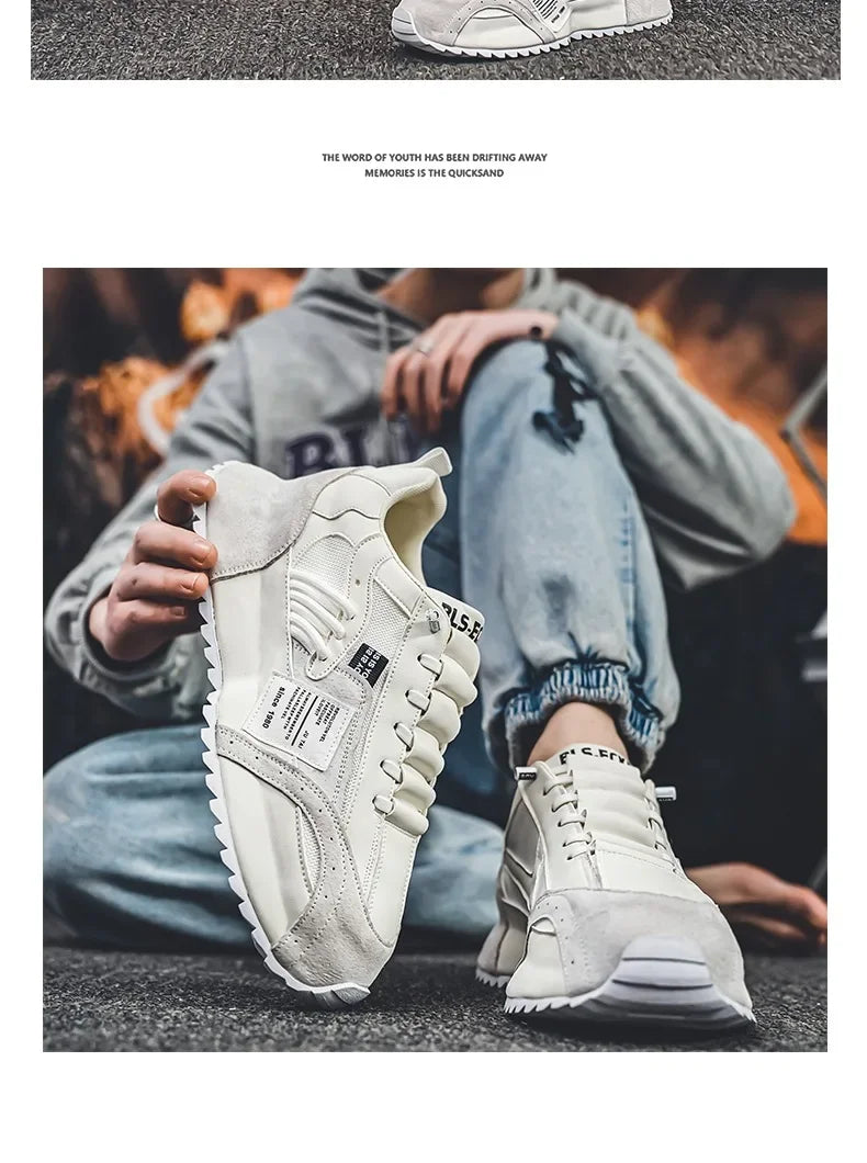 Baskets de luxe pour homme, chaussures de sport, mocassins, baskets casual pour homme à semelles épaisses, confortables, respirantes, tendance, au design original et personnalisées