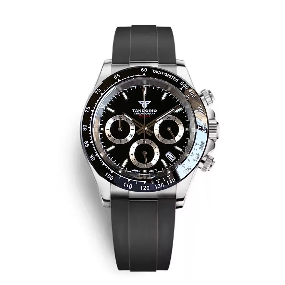 Luxuriöse VK63 Herrenuhr mit Quarzwerk, Business-Chronograph, 39mm, Stahl/Roségold, Datum, leuchtendes Zifferblatt, voll funktionsfähiger Chronograph