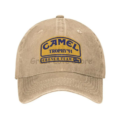 Camel Trophy 91 Cowboy Hat Retro Adjustable Washed Cotton Golf Hat Summer Vintage Sun Visors Baseball Caps