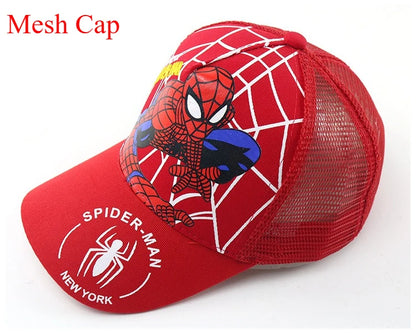 Marvel Anime figurka Spider-Man kreslená baseballová čepice bavlna polyester čepice s kšiltem pro chlapce a dívky čepice a doplňky k hlavě dětský dárek k narozeninám