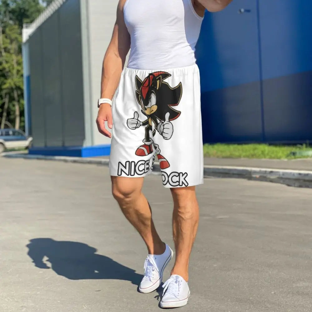 Custom Cock Shadow The Hedgehog Meme Short Pajama Pants Men Sleepwear Sleep Lounge Bottom Shorts Sleeping Pants