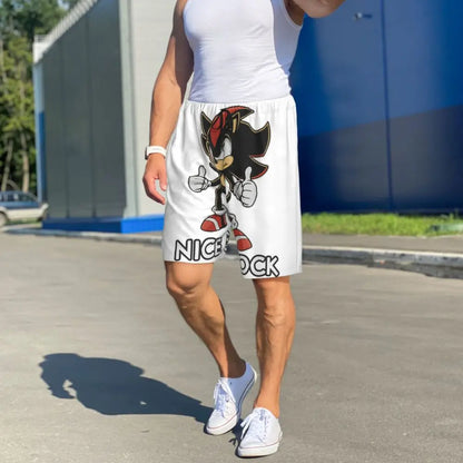 Custom Cock Shadow The Hedgehog Meme Short Pajama Pants Men Sleepwear Sleep Lounge Bottom Shorts Sleeping Pants