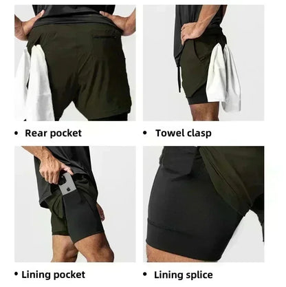 2026 Dragon Ball Summer Broly Men's Bot Fitness Double-Layer Replica Two-Piece Loose-Fit Training Running Shorts Casual Pants