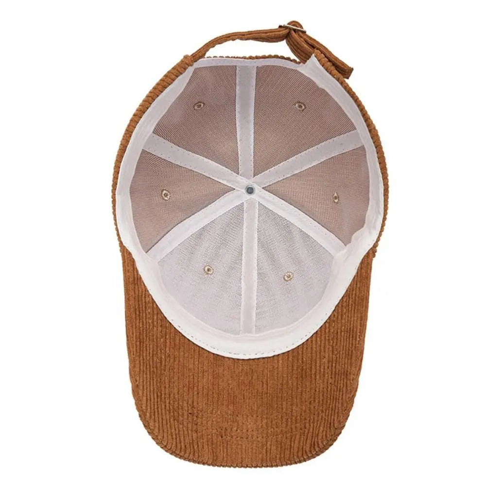Unisex corduroy baseballpet, verstelbare zonnehoed, hiphop-pet voor heren