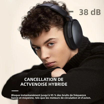 Oneodio SuperEQ A200 kabellose Bluetooth 5.4 ANC-Kopfhörer – Over-Ear-Noise-Cancelling-Headset mit ENC-Mikrofon, Hi-Res Audio & App-Steuerung