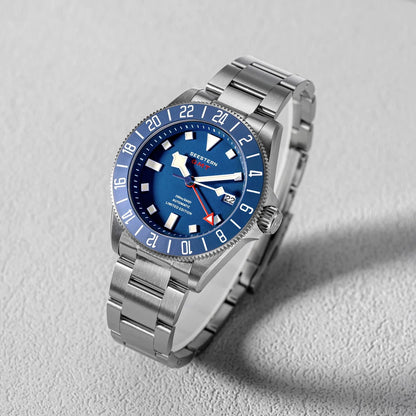 SEESTERN Diver Man Watch Titanium Automatic GMT Mechanical Wristwatch NH34 Movement Sapphire Crystal 20ATM Waterproof Lume S462