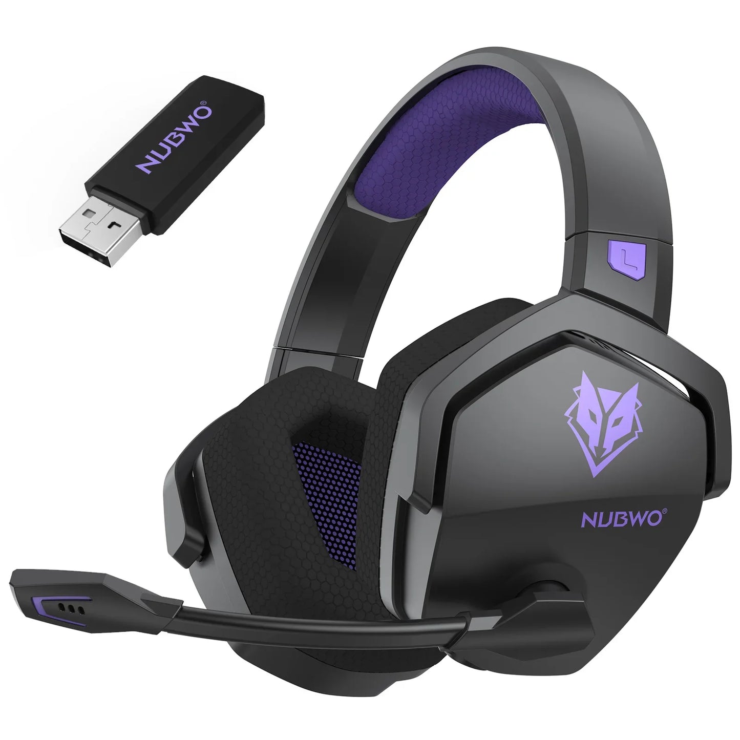 NUBWO G06 Pro Wireless Gaming Headset with Charging Station for Headset and PS5 Controller 17ms Low Latency Dynamic 50mm Drivers