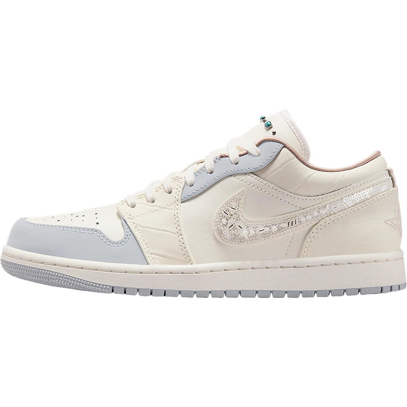 Nike Original Air Jordan 1 Low Damen-Sportschuhe, strapazierfähig, IH7323-100