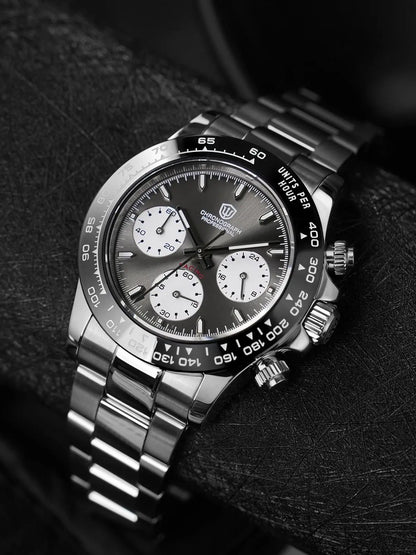 Watchdives WD16500 V2 Men Watch VK63 Quartz Movement Chronograph Wristwatch Stainless Steel Sapphire Crystal Luminous Watches