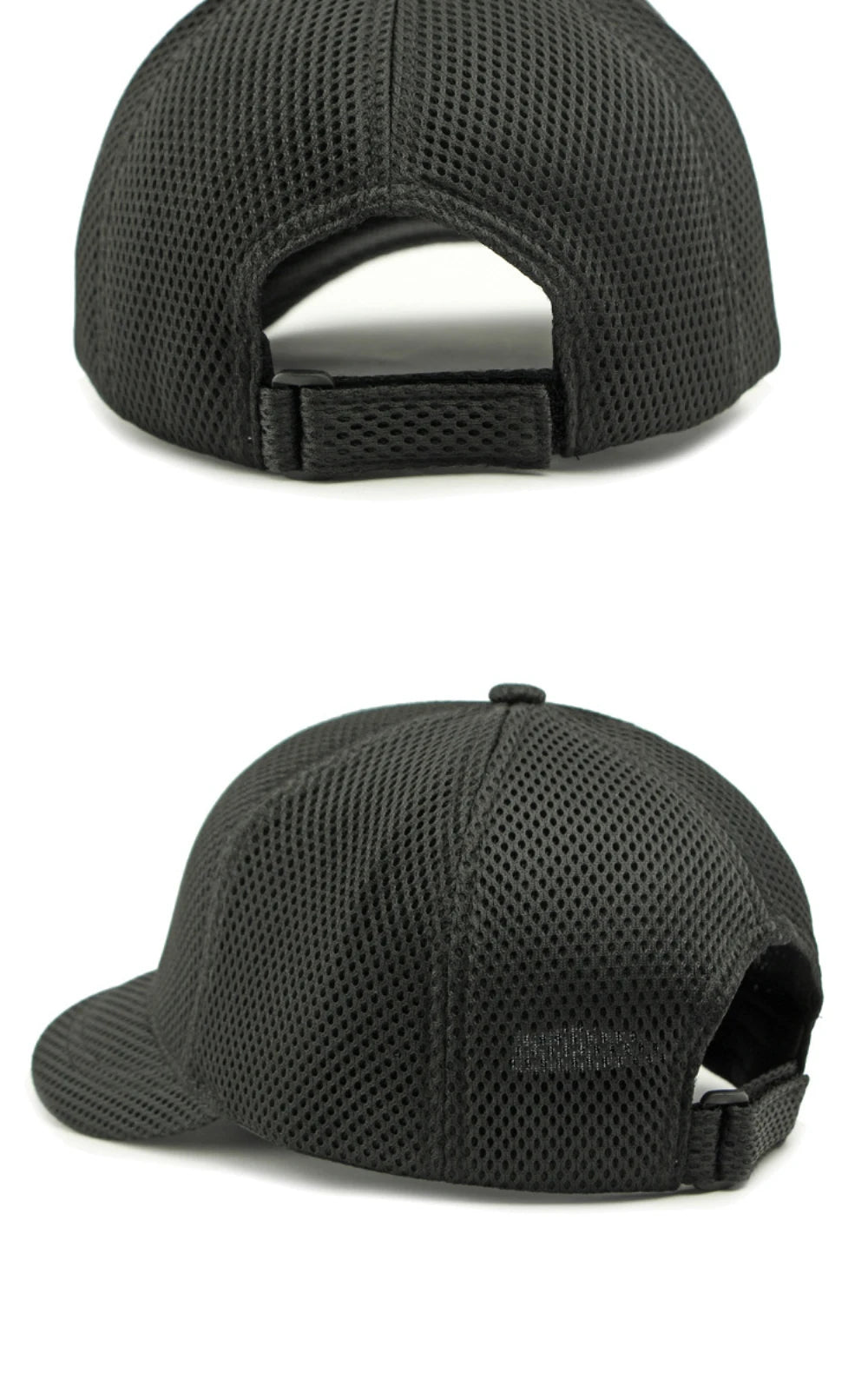 HT4828 Gorra de béisbol de ala corta de 5 cm para hombre, 6 paneles, gorra de béisbol de malla transpirable, gorra tipo «trucker», para hombre y mujer, lisa, sin estampados, con cierre a presión