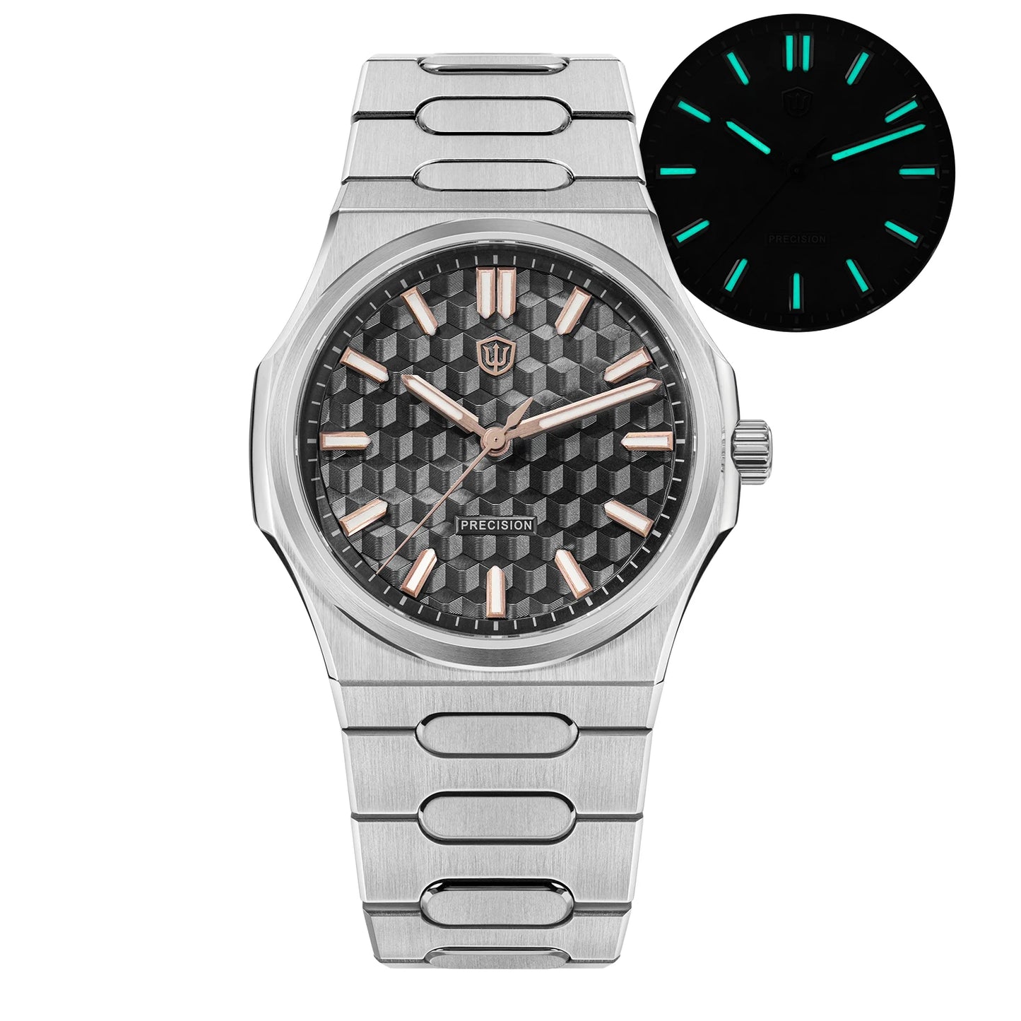 Watchdives WD0016 Super Black Men Watch Ultra Light-Absorbing Dial VH31/VH60 Sweep Second Quartz Movement Stainless Steel Watch