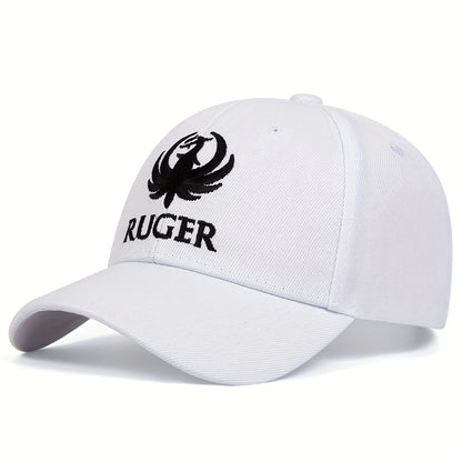 Czapki baseballowe unisex RUGER z haftem literowym – wiosenne i jesienne czapki na świeżym powietrzu, regulowane czapki codzienne, czapki chroniące przed słońcem, czapki sportowe