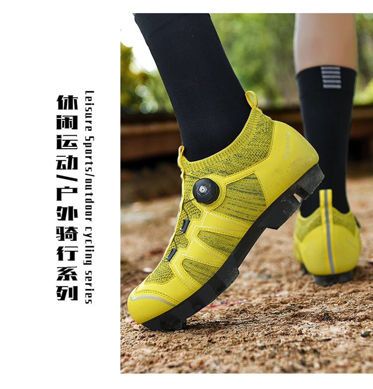 Mountain Bike Shoes Mens Cycling Shoes Quick Ratchet Buckle Compatible with SPD System Pedal for Indoor Outdoor Women MTB Shoes