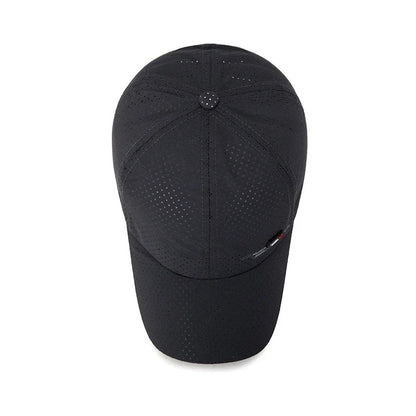 Summer New Breathable Perforated Quick-Drying Hat For Men Fishing Sun Protection Baseball Cap Cycling Travel Sports Hat