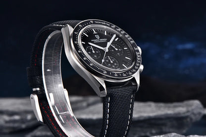 montre PAGANI DESIGN Moon – Chronographe à quartz de luxe pour homme, style sportif, verre saphir avec traitement antireflet, affichage luminescent