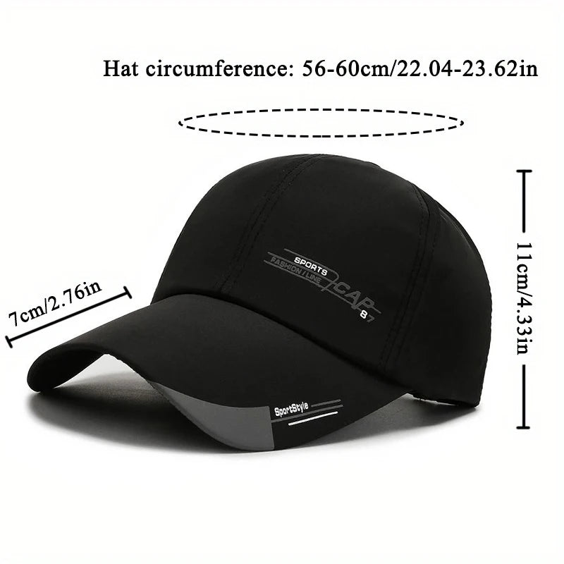 2Pcs/Set Outdoor Men's Baseball Cap Simple Letter Jacquard Duckbill Cap Street Sports Sun Protection Baseball Cap For Unisex
