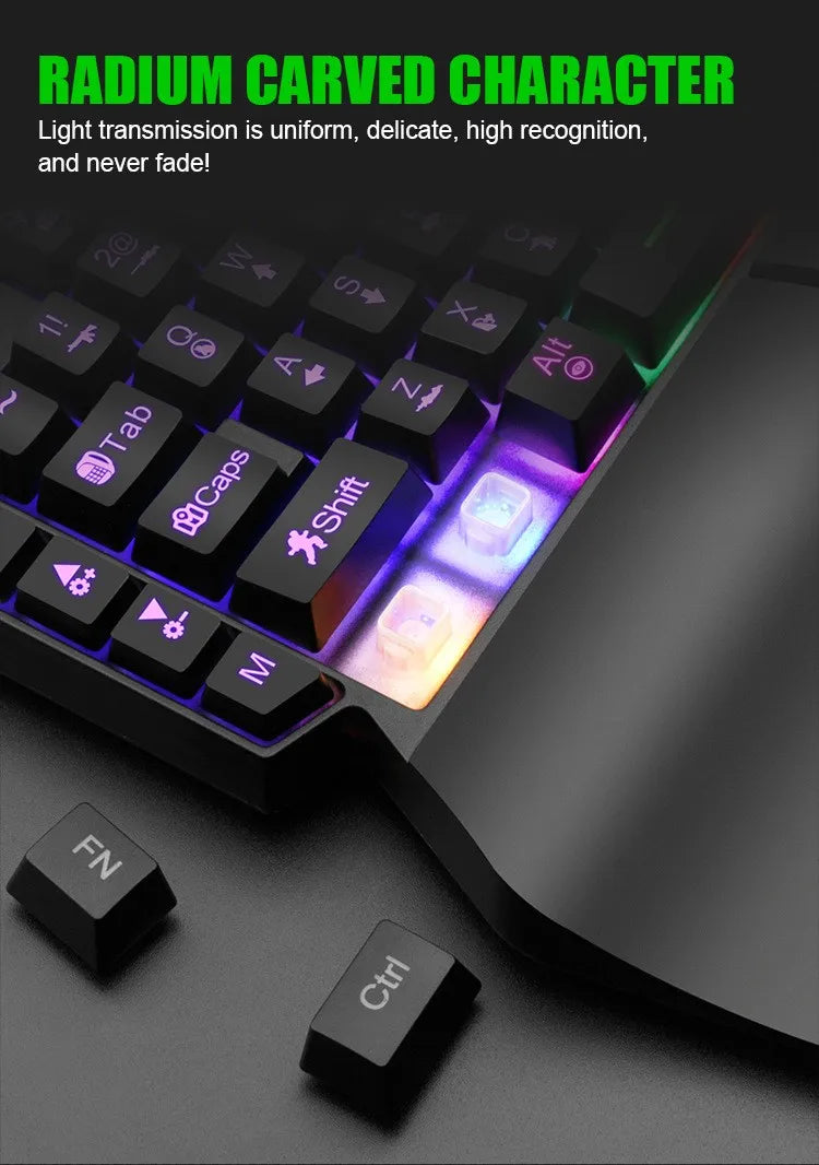 35 Tasten Einhand-Mini-Gaming-Tastatur USB, ultraflache kabelgebundene Tastatur mit Hintergrundbeleuchtung für Laptop, Desktop-PC und Smartphone