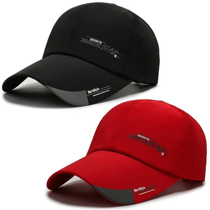 2Pcs/Set Outdoor Men's Baseball Cap Simple Letter Jacquard Duckbill Cap Street Sports Sun Protection Baseball Cap For Unisex