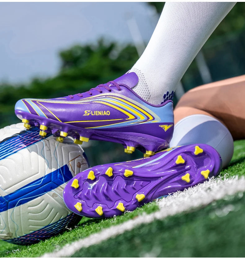 Nouvelles chaussures de football pour hommes, crampons de terrain antidérapants, chaussures de football pour l'entraînement, baskets de haute qualité, futsal, intérieur, vente chaude, extérieur