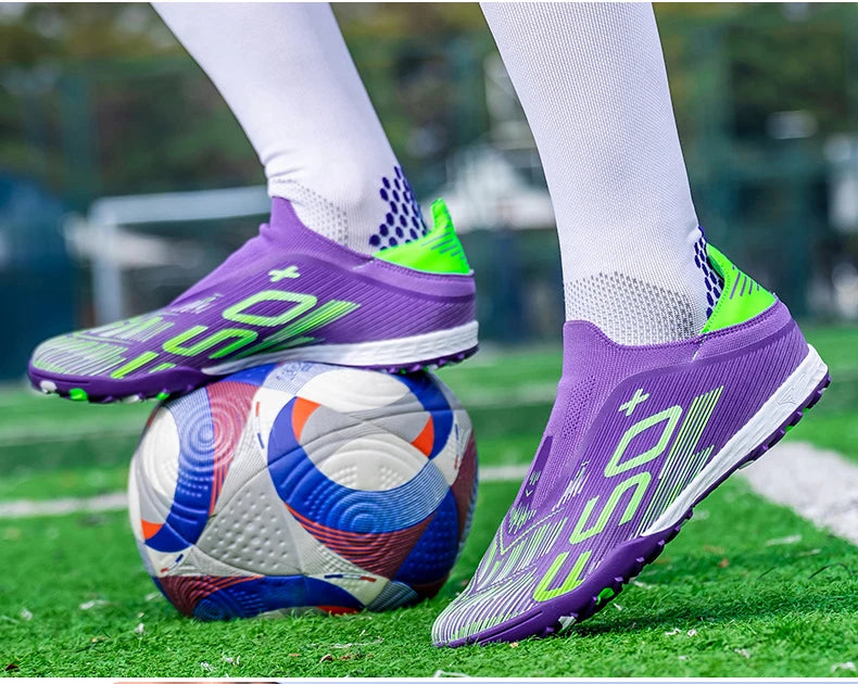 Nouvelles chaussures de football pour hommes, baskets antidérapantes, chaussures d'entraînement, bottes de football très vendues, crampons légers de haute qualité pour matchs sur gazon, mi-hautes pour l'extérieur