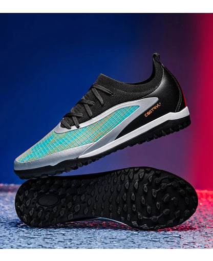 Botas de fútbol para hombre, tacos de exterior transpirables para adultos, antideslizantes, zapatillas deportivas de fútbol con tacos largos para entrenamiento y partido, cómodas para chicos