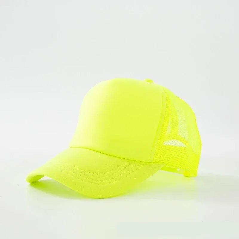 Custom Hat with Logo Printing Polyester Mesh Trucker Hat Adjustable Dad DIY Logo Baseball Cap for Men Women
