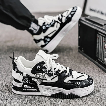 Men's sports and casual board shoes, trendy men's shoes, fashionable street shoes, daily walking shoes