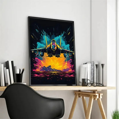 Póster Néon de Personagem de Videojogo com Gamepad, Auscultadores, Futebol e Basquetebol em Tela — Arte de Parede para Decoração de Quarto Gaming