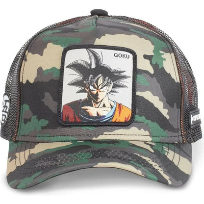 Шапка „Dragon Ball Buu Goku“ – лятна туристическа шапка с козирка за мъже, с бродерия, в стил хип-хоп, с козирка за слънце, регулируема, тип „тракер“, от мрежеста материя