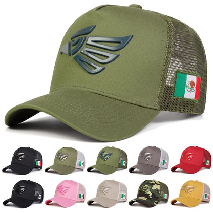 Unisex-Baseballkappen mit „Mexican Eagle“-Label, verstellbar, Freizeitmützen, Sonnenhüte für Frühling und Sommer im Freien