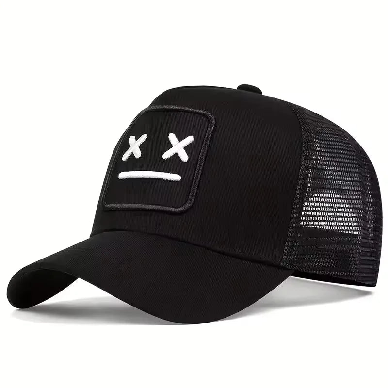 Unisex XX geborduurde baseballpetten met net, verstelbare casual petten, lente- en zomerpetten met zonbescherming voor buiten