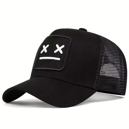 Unisex XX geborduurde baseballpetten met net, verstelbare casual petten, lente- en zomerpetten met zonbescherming voor buiten