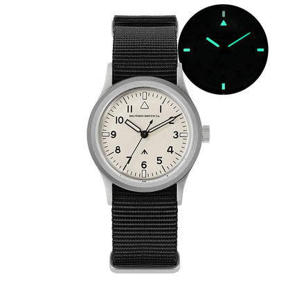 Militado ML14 Quartz Watch Cream Dial VH31/VH65 Sweep Movement Bubble K1/ Sapphire Luminous 36Mm Vintage Watches 100M Waterproof