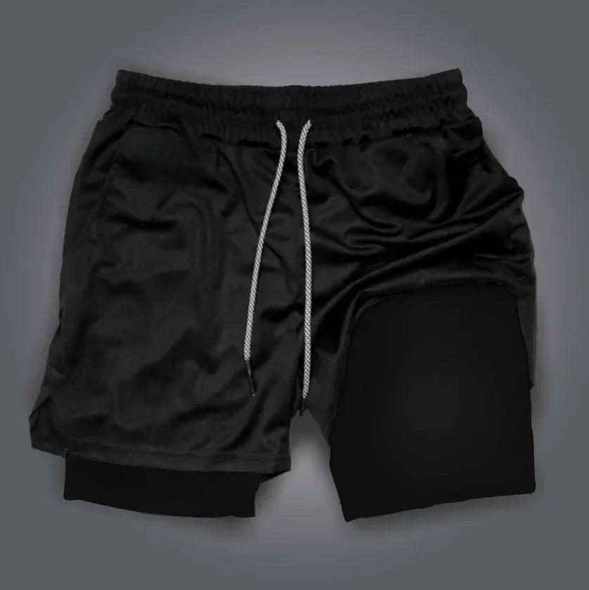 Dragon Ball Wukong Printed Double Layer Shorts Elastic Men's and Women's Spring and Summer Breathable Sports Shorts