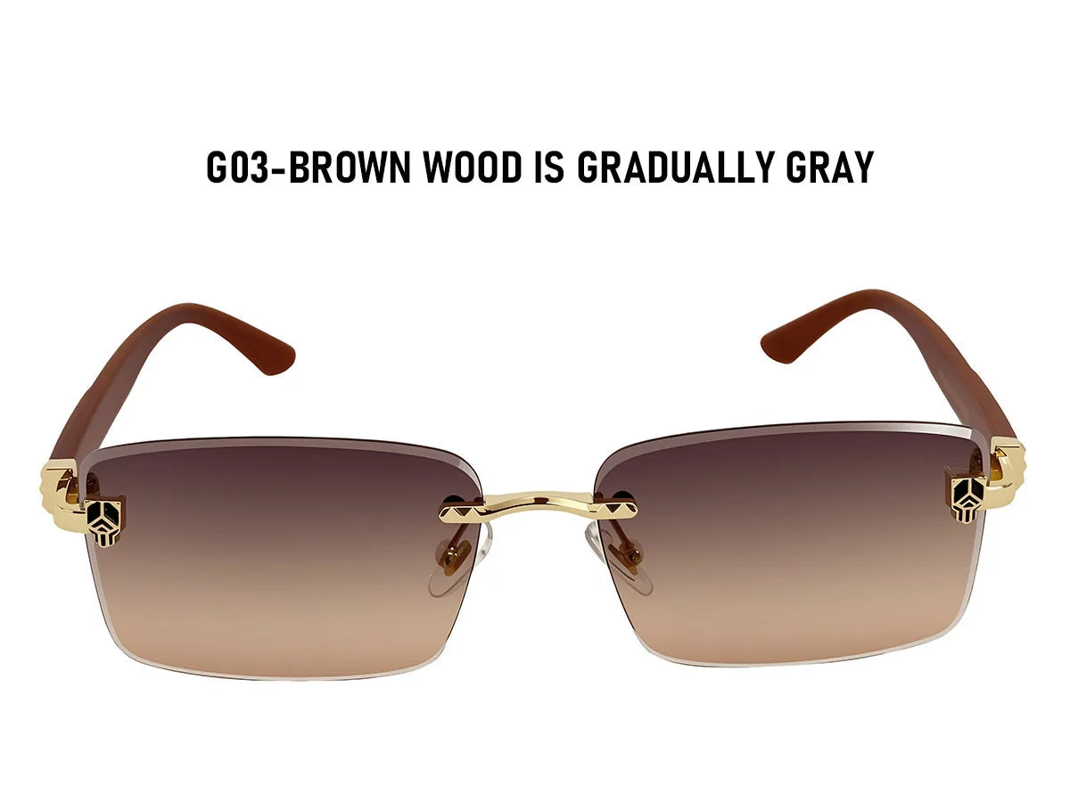 Square Sunglasses Women Luxe 2026 Rimless Sunglass Men Wooden Fashion Glasses Vintage Dropshipping Gafas De Sol Hombre Zonnebril